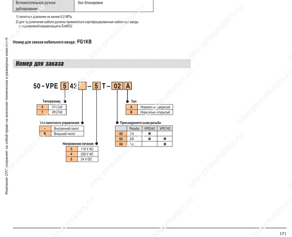 Обозначение, конструкция и размеры SMC 50-VPE, лист 1