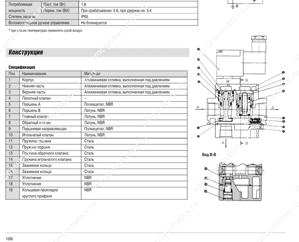 Обозначение, конструкция и размеры SMC EAV2000–5000, лист 1