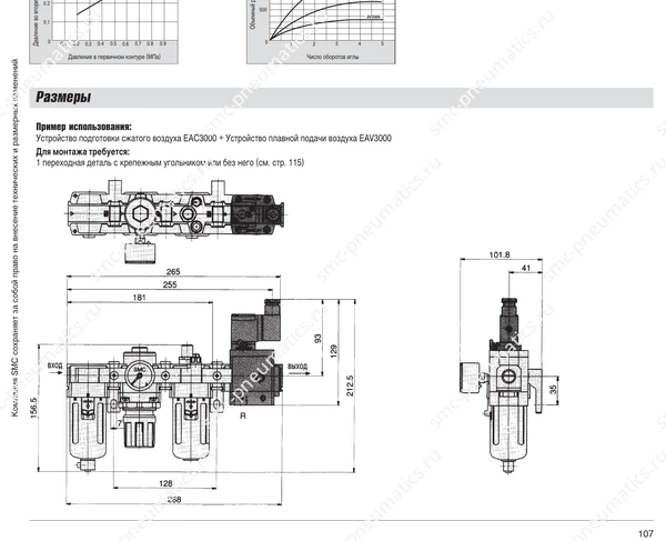 Обозначение, конструкция и размеры SMC EAV2000–5000, лист 2