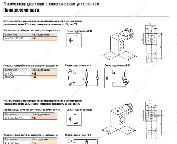 Технические данные SMC SY/VJ/SYJ/VZ/VQ, лист 2