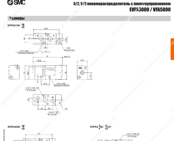 Технические данные SMC EVFA3000/VFA5000, лист 2