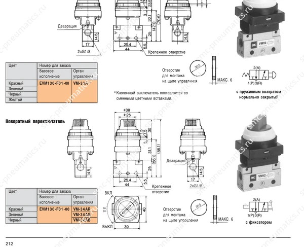 Обозначение, конструкция и размеры SMC EVM130, лист 3