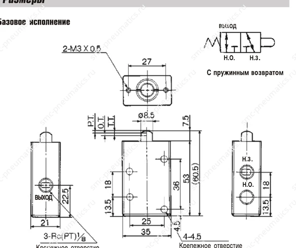 Размеры SMC EVM430