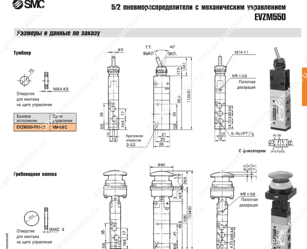 Технические данные SMC EVZM550, лист 3