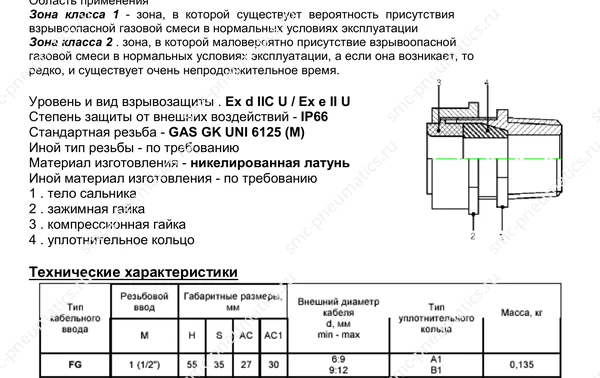 Исполнение и технические характеристики — FG