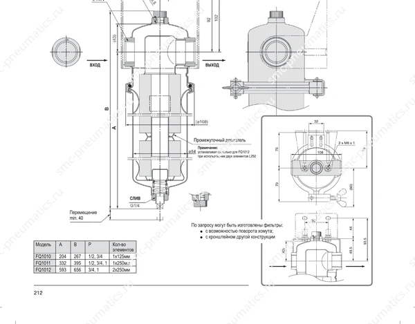 Обозначение, конструкция и размеры SMC FQ1, лист 5