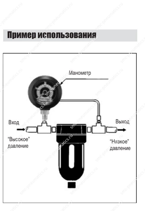 Пример подключения манометра GD40-2-01