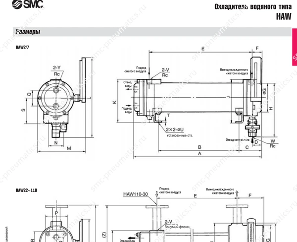 Технические данные SMC HAW, лист 5