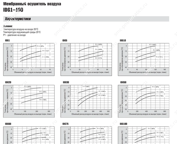 Технические данные SMC IDG1–100, лист 2