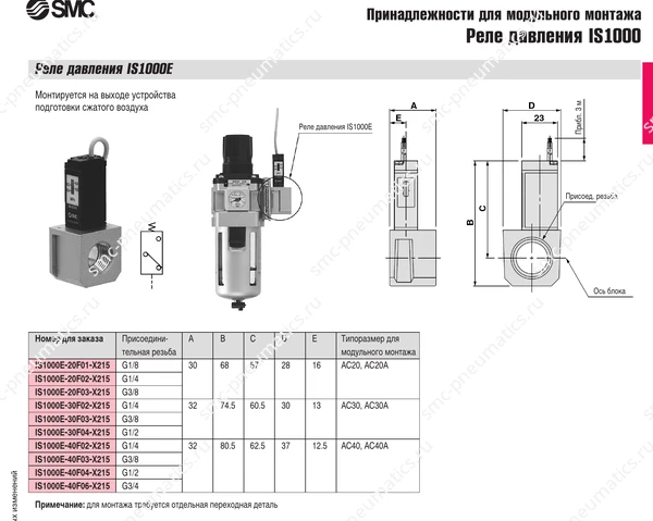 Характеристики реле SMC IS1000, лист 2