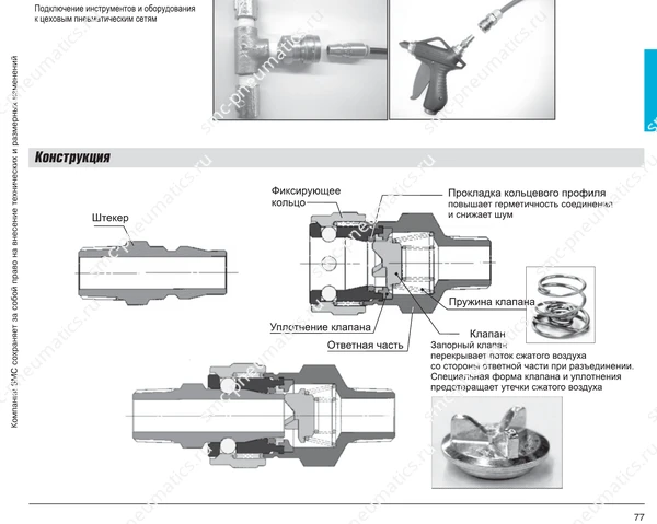 Обозначение и размеры соединения SMC KK130, лист 1