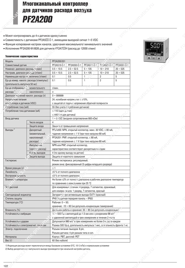 Каталог SMC PF2A200, лист 1