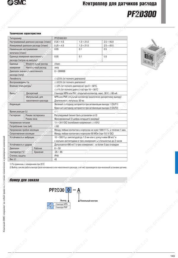 Каталог SMC PF2D300, лист 1