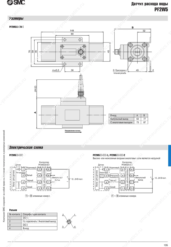 Технические данные PF2W5, лист 5