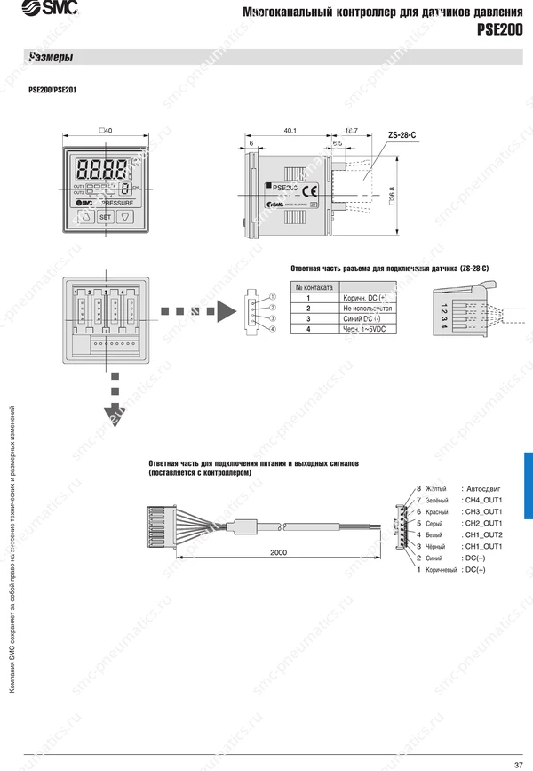 Технические данные PSE200, лист 3