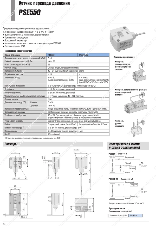 Технические данные PSE550