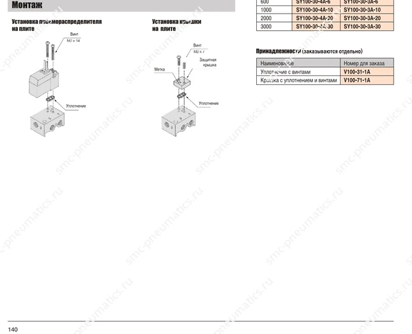 Обозначение, конструкция и размеры SMC V114, лист 2