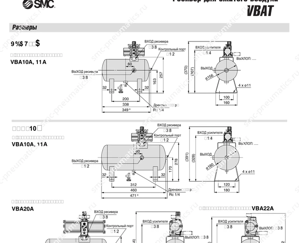 Технические данные SMC VBAT, лист 2