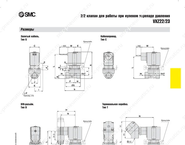 Технические данные SMC VX22/23, лист 5
