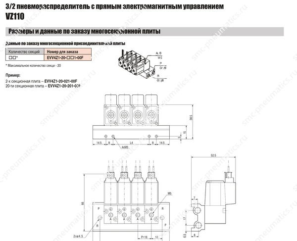Технические данные SMC VZ110, лист 3