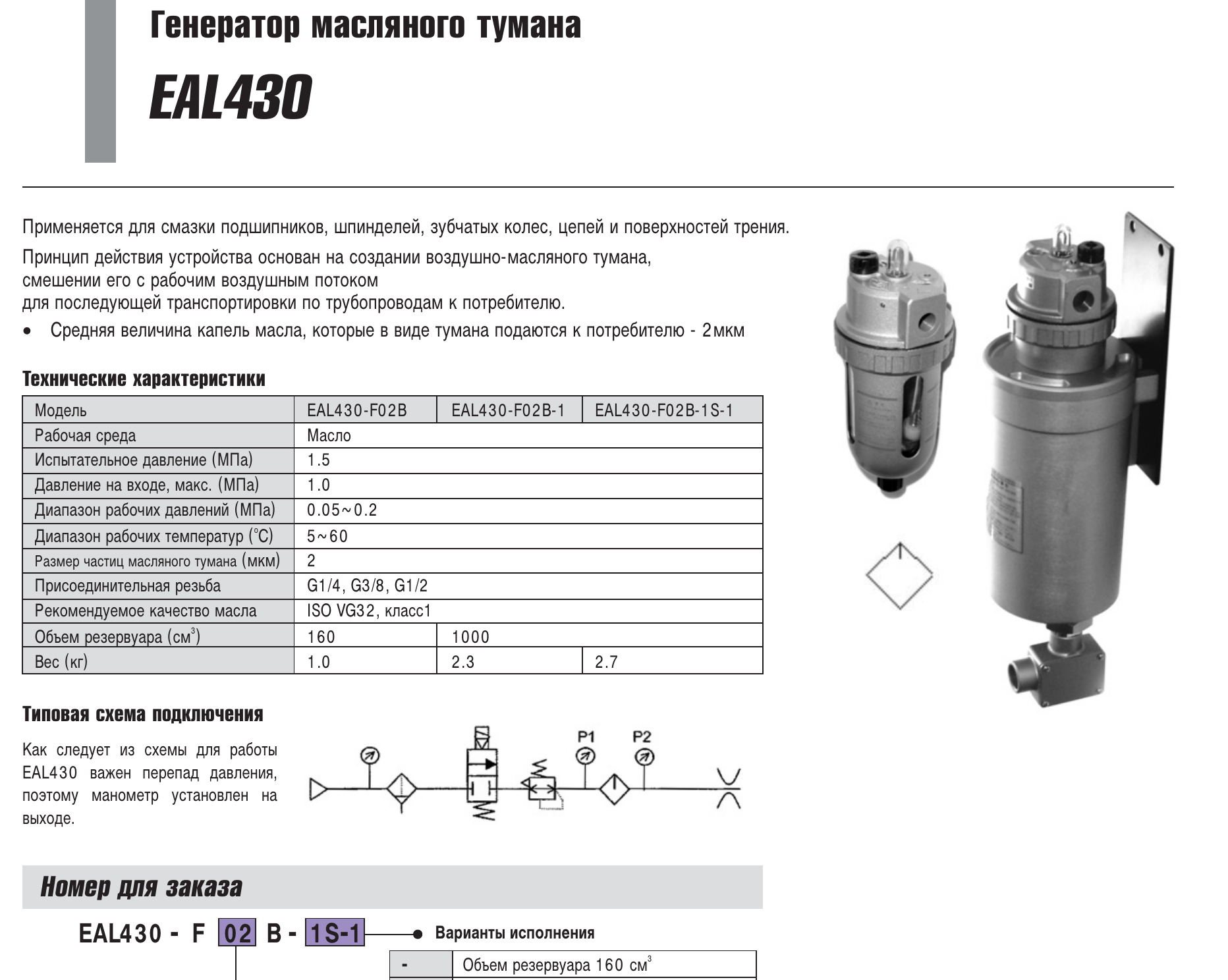 Характеристики генератора SMC EAL430, лист 1